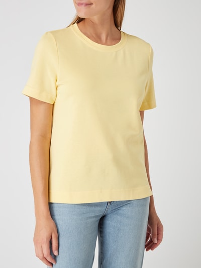 Tom Tailor T-shirt met pima-katoen  Pastelgeel - 4