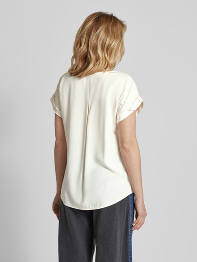 Montego Viscose blouse met korte kapmouwen Offwhite - 5