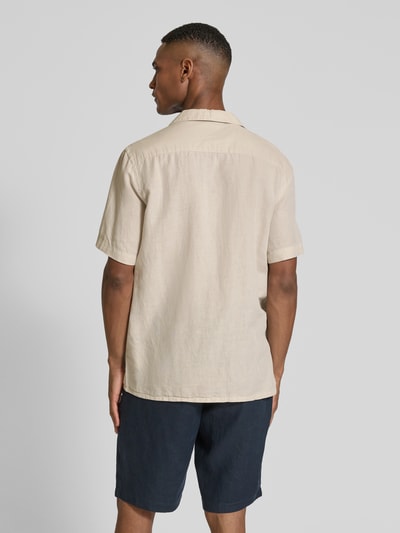 CK Calvin Klein Koszula casualowa o kroju regular fit z mieszanki lnu i bawełny Beżowy 5