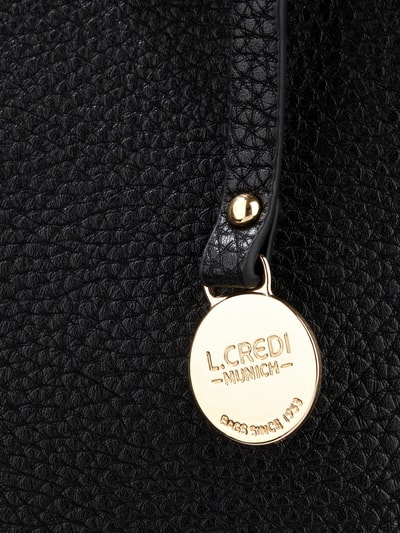 L.Credi Shopper mit Logo-Anhänger Black 2