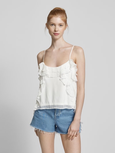 Gina Tricot Top met bandjes en volants Wit - 4