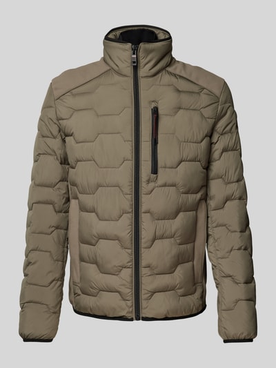 Tom Tailor Regular Fit Steppjacke mit Stehkragen Oliv 2