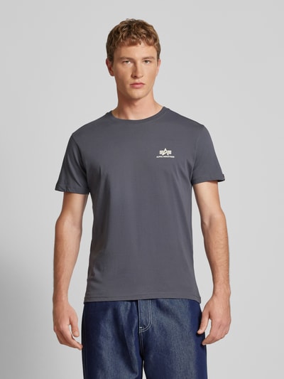 Alpha Industries T-Shirt mit Label-Print Dunkelgrau 4