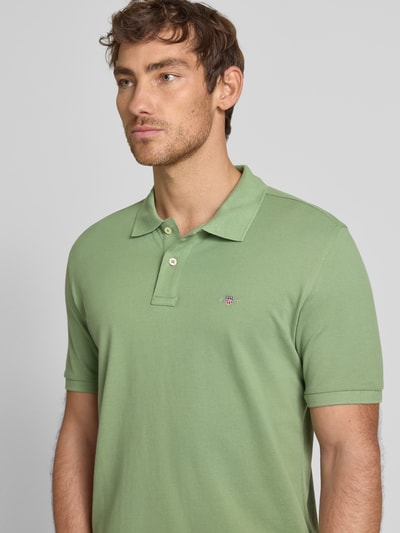 GANT Regular Fit Poloshirt mit Label-Stitching Schilf 3