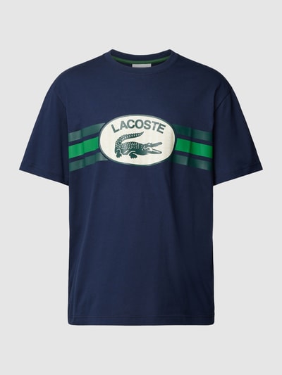 Lacoste T-Shirt mit Label-Print Dunkelblau 2