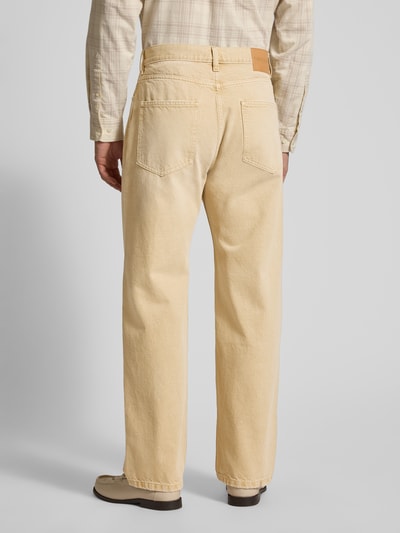REVIEW Straight Fit Jeans aus reiner Baumwolle im 5-Pocket-Design Sand 5