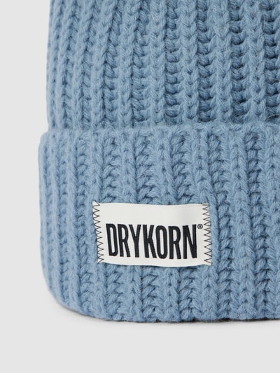 Drykorn Muts met labeldetail, model 'EANI' Rookblauw - 2