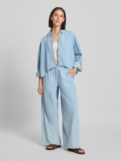 Drykorn Stoffhose mit elastischem Bund Modell 'CEILING' Hellblau 1