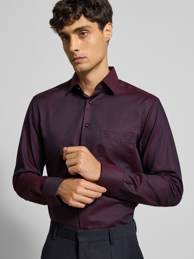 OLYMP Modern Fit Businesshemd mit Kentkragen Modell 'NEW KENT' Bordeaux 3