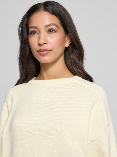 GUIDO MARIA KRETSCHMER WOMAN Regular fit pullover met wol, model 'Ester' Offwhite - 3