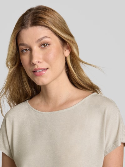 s.Oliver BLACK LABEL Relaxed Fit T-Shirt aus Viskose-Mix Beige 3