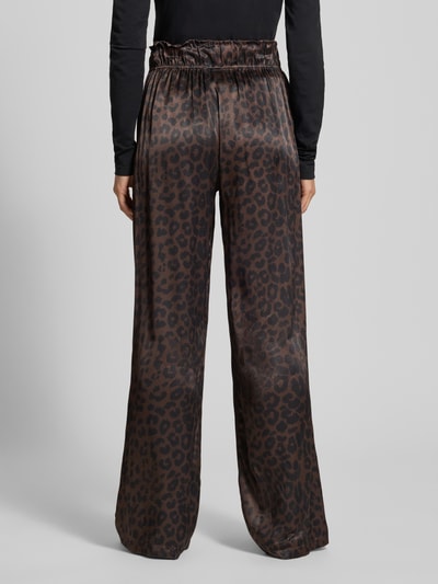 VILLA SOPHIE Loose Fit Stoffhose aus Viskose-Satin Modell 'MALEA' Dunkelbraun 5