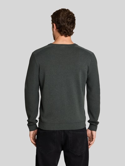 Tom Tailor Regular fit pullover met crew neck kraag Olijfgroen - 5