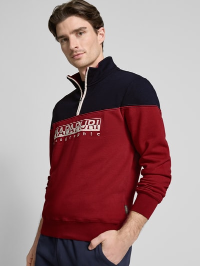 Napapijri Sweatshirt met opstaande kraag, model 'SATURNIA' Marineblauw - 3