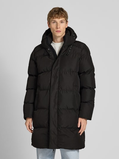 Superdry Płaszcz pikowany z kapturem i dwustronnym zamkiem błyskawicznym Czarny 4