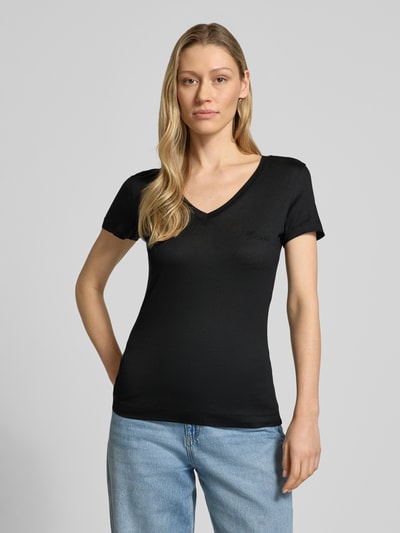 GUESS Slim Fit T-Shirt aus reinem Lyocell Black 4