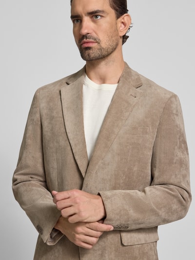 Christian Berg Men Regular Fit Sakko mit Reverskragen und Pattentaschen Beige 3