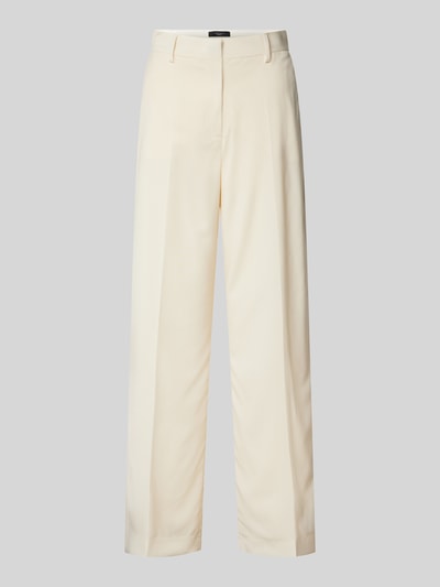 Weekend Max Mara Wide Leg Stoffhose mit Bügelfalten Modell 'VERDUN' Offwhite 2