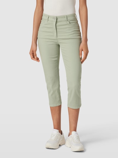 Zerres Spodnie capri z 5 kieszeniami model ‘CORA’ Khaki 4