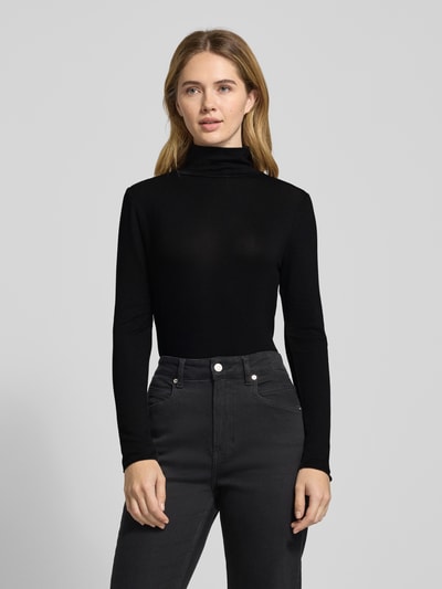 Someday Longsleeve mit Stehkragen Modell 'Kirosie' Black 4