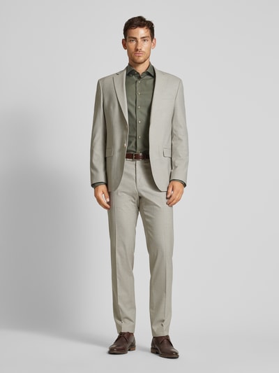 Profuomo Slim Fit Business-Hemd mit Haifischkragen Oliv 1