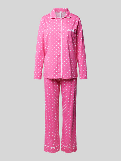 LOUIS & LOUISA Pyjama mit Knopfleiste Pink 1