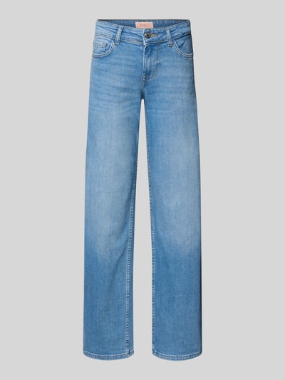 Produktfoto, Wide Leg Jeans aus Baumwoll-Mix Modell 'JUDY' von Only in Melange-Optik mit Kontrastnähten, 5-Pocket-Design, Denim-Struktur