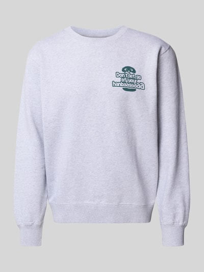 Edwin Sweatshirt mit Statement-Print Modell 'TAKUNI' Hellgrau Melange 2