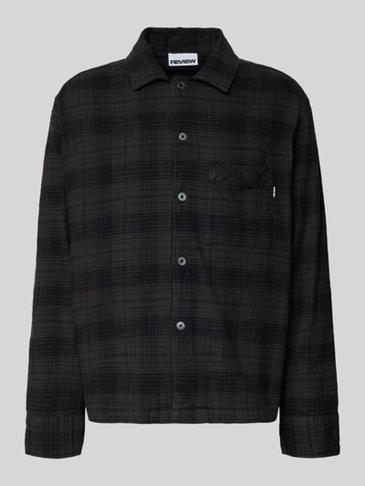 REVIEW Regular Fit Freizeithemd mit Kentkragen Black 2