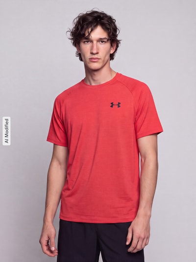 Under Armour Regular Fit Sport-T-Shirt mit Logo-Print Rot 4