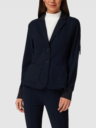 Marc Cain Blazer met geribde mouwboorden. Donkerblauw - 4