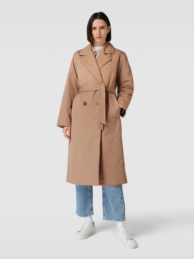 Vero Moda Trencz z wiązanym paskiem model ‘PENCE’ Camel 4