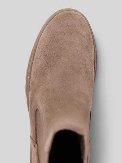 Produktfoto, braune Oberflächenstruktur mit glattem, leicht aufgerautem Echtleder, Chelseas aus echtem Rindsleder von Tamaris, Damen Chelseas