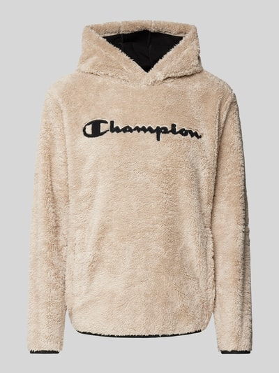 CHAMPION Bluza z kapturem z wyhaftowanym logo Beżowy 2