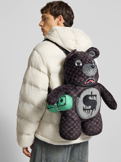 Sprayground Rucksack in Teddy-Optik Modell 'DRIPPING SHARKS IN PARIS' Black 1