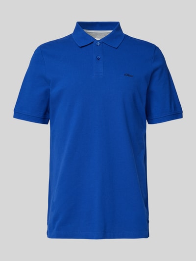 s.Oliver RED LABEL Regular Fit Poloshirt aus reiner Baumwolle mit Label Stitching Royal 2