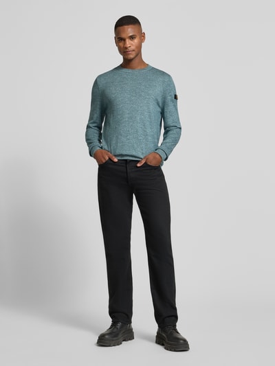 PME Legend Strickpullover mit gerippten Abschlüssen Blau 1