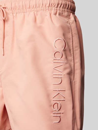 Calvin Klein Underwear Badehose mit Label-Stitching Koralle 2