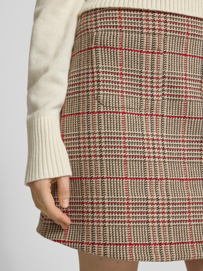 Tommy Hilfiger Lekko rozkloszowana spódnica mini z mieszanki bawełny Bordowy 3