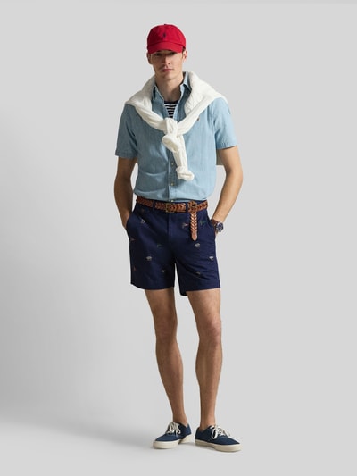 Polo Ralph Lauren Regular Fit Shorts mit Stitching Details Marine 1