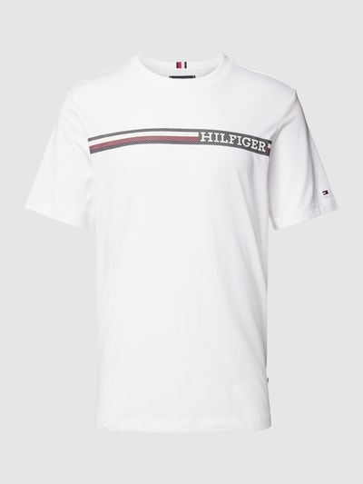 Tommy Hilfiger T-Shirt mit Label-Print Weiss 2