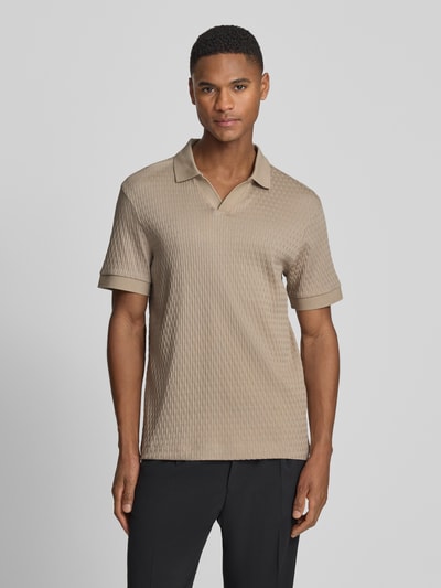 JOOP! COLLECTION Regular Fit Poloshirt mit V-Ausschnitt Modell 'Rauljose' Beige 4
