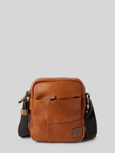 camel active Schoudertas met labelpatch, model 'LAOS' Cognac - 2