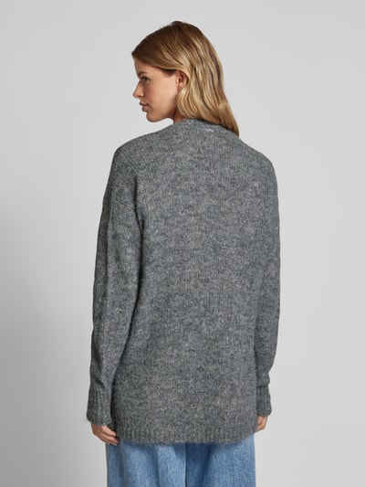 Noisy May Cardigan met zijzakken, model 'SUTTON' Middengrijs - 5