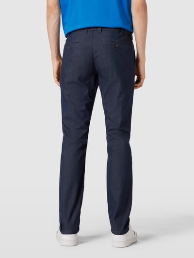 MCNEAL Slim Fit Chino mit Strukturmuster Marineblau 5