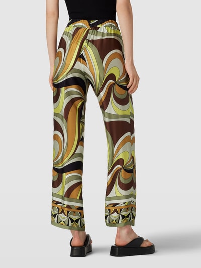 Cinque Stoffen broek met all-over motief, model 'SLEEPY' Middenbruin - 5