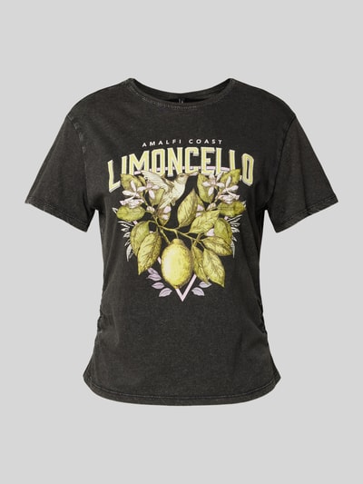 Only T-shirt o kroju regular fit z czystej bawełny model ‘LUCY LIFE’ Czarny 2