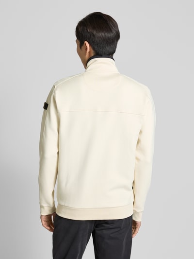 PME Legend Sweatjacke mit Label-Badges Modell 'spacer look' Offwhite 5