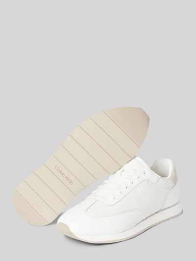 CK Calvin Klein Leren sneakers met labeldetail Wit - 4