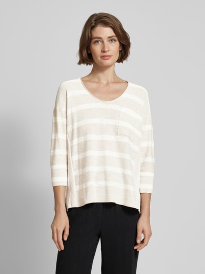 Lieblingsstück Gebreide pullover met boothals, model 'Tahia' Beige - 4